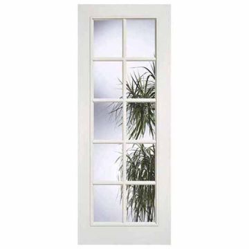 LPD Textured 10 Light Clear Glazed White Moulded HC Internal Door