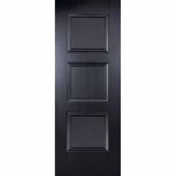 LPD Amsterdam 3 Panel Black Primed Solid Core Internal Door