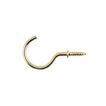 Select Brass Plated Cup Hook - Pack of 20