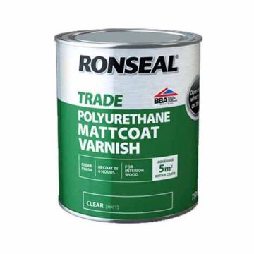Ronseal Trade Polyurethane Matt Coat Varnish Clear