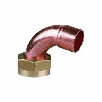 Copper Endfeed Bent Tap Connector x Female BSP Union