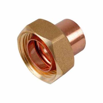 Copper Straight Endfeed x Female BSP Cylinder Union
