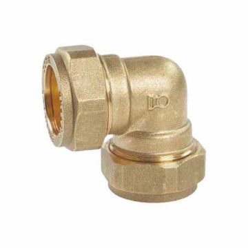 Brass Compression Elbow Coupler
