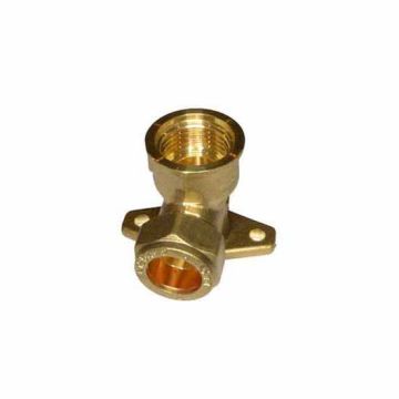 Brass Compression Elbow x Female BSP Backplate
