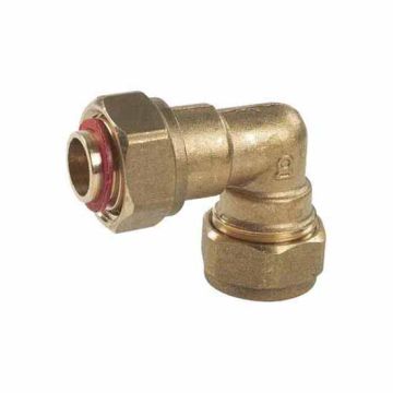 Brass Compression x Female BSP Bent Tap Connector
