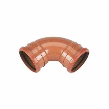 Polypipe SB417 110mm Soil Pipe 92.5 Degree Double Socket Bend