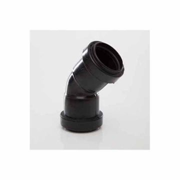Polypipe WP17 Black Push Fit Waste 45 Degree Obtuse Bend