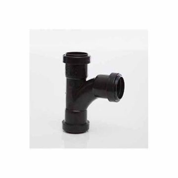 Polypipe WP21 Black Push Fit Waste 91.25 Degree Swept Tee