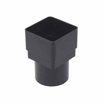 FloPlast RDS2 Square to Round Rainwater Downpipe Adaptor - 68mm-65mm