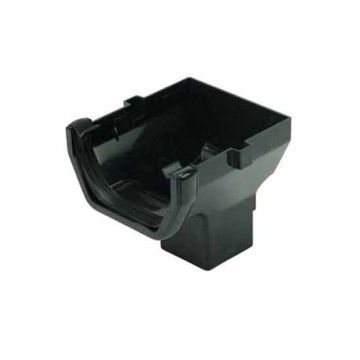 FloPlast ROS2 114mm Square Rainwater Gutter Stop End Outlet