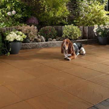 Tobermore Riven Flags - 600 x 600 x 38mm Buff Lifestyle