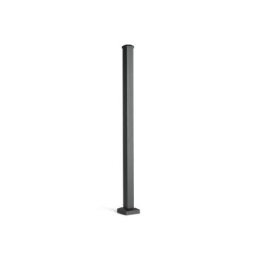 Trex Signature Black Horizontal Railing Post With Cap & Skirt - 1090 x 63 x 63mm