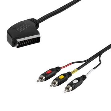 Vivanco 47/40 20 SCART - 3 x RCA Connection In/Out 2M