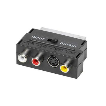 Vivanco 47/41 04 Mini DIN + 3 x RCA Sockets - SCART Plug Adapter