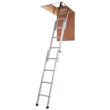 Werner 31334000 Easiway 3 Section Aluminium Loft Ladder - 2300 to 3000mm