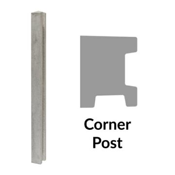 Wet Cast Corner Profile Concrete Fence Post