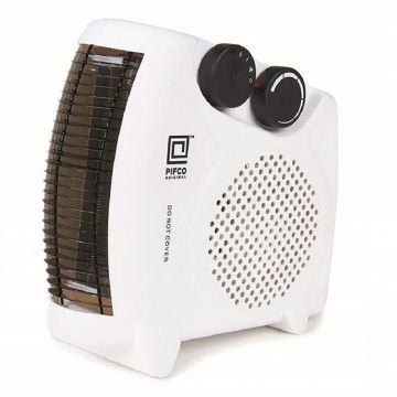 Pifco 203830 2kW White Thermostat Portable Fan Dual Position Heater