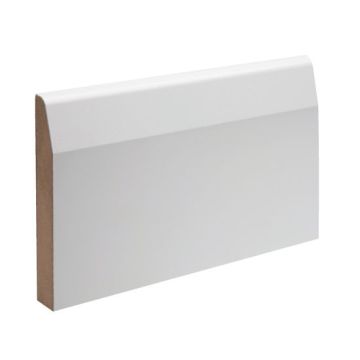 White Primed Chamfered & Round MDF Moulding - 5400 x 15mm