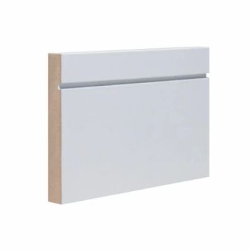 White Primed Square & Grooved MDF Moulding - 5400 x 18mm
