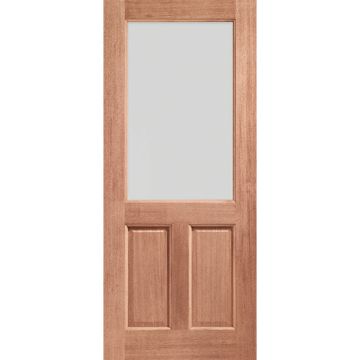 XL Hardwood Veneered 2XG Clear Double Glazed Dowelled External Door
