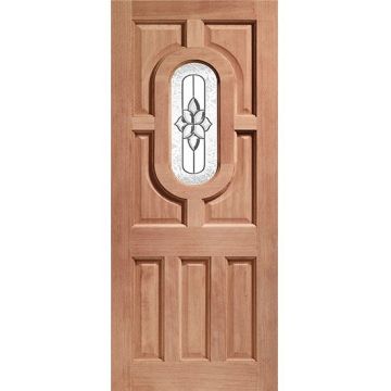XL Hardwood Veneered Acacia Chesterton Double Glazed Dowelled External Door