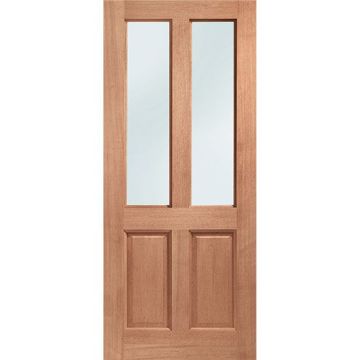 XL Hardwood Veneered Malton Obscure Double Glazed Dowelled External Door