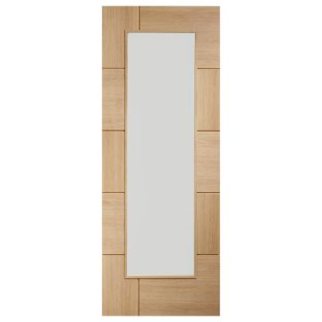 XL Joinery Ravenna Clear Glass Oak Veneer Pre-Finished Internal Door