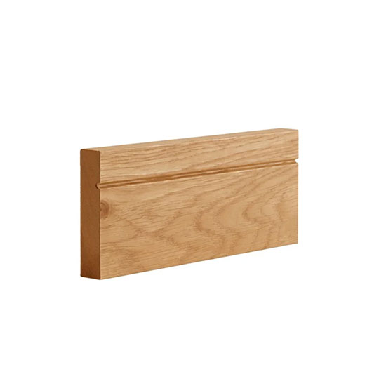 Deanta Shaker Pre-Finished Oak Veneered Architrave Set - 2180 x 80 x 16mm (5 Pack)