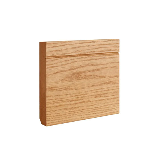 Deanta Shaker Pre-Finished Oak Veneered Skirting Set - 3660 x 145 x 16mm (4 Pack)