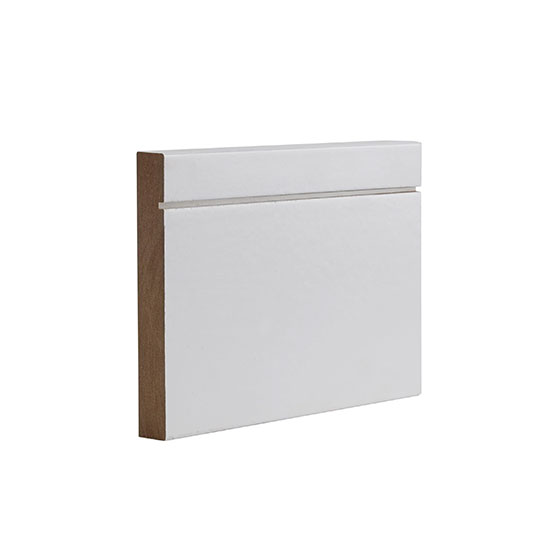 Deanta White Primed Shaker Skirting Board Set - 3660 x 145 x 16mm (4 Pack)