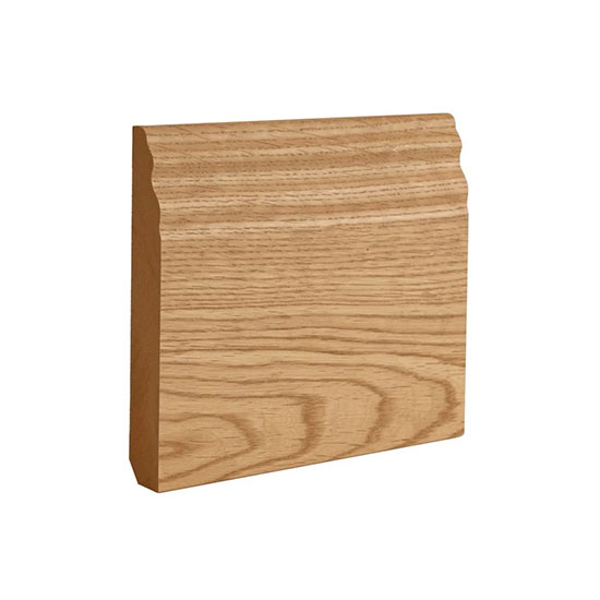Deanta Traditional Pre-Finished Oak Veneered Skirting Set - 3660 x 145 x 16mm (4 Pack)