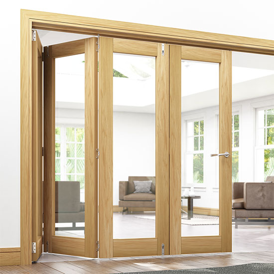 Deanta Oak Veneer Pre-Finished Room Folding System Frame Kit