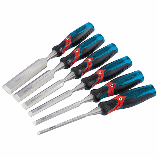 Draper 70419 Soft Grip Pound-Thru 6Pce Wood Chisel Set