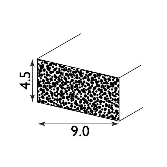 Easyfix Black Super Weatherseal Draught Excluder - 9 x 4.5mm
