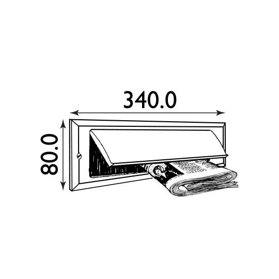 Easyfix Letterbox Draught Excluder with Flap - 340 x 80mm