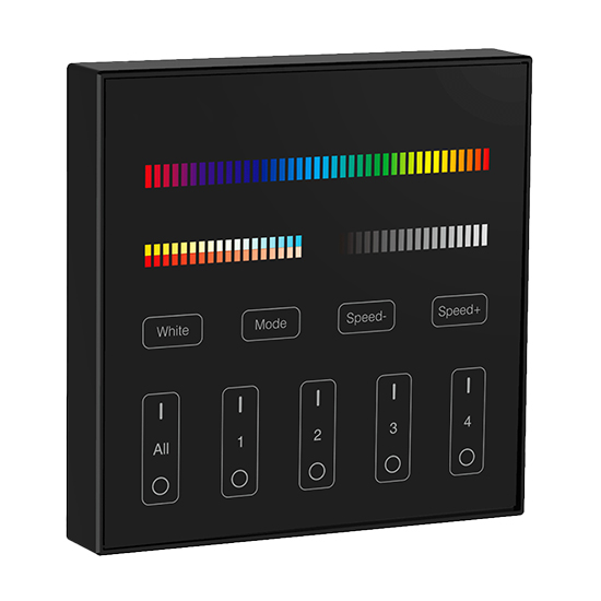 ELD Lighting RF-Z-W5C-REM-BK 2.4GHz 4 Zone RGB+CCT Remote Control