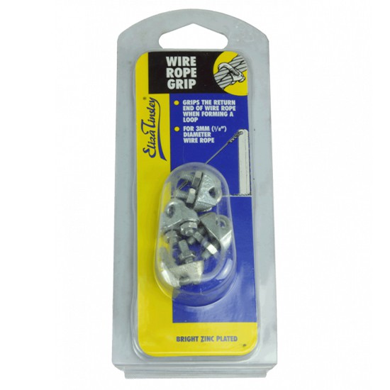 Eliza Tinsley 3449 Galvanised Wire Rope Grips - Pack of 4