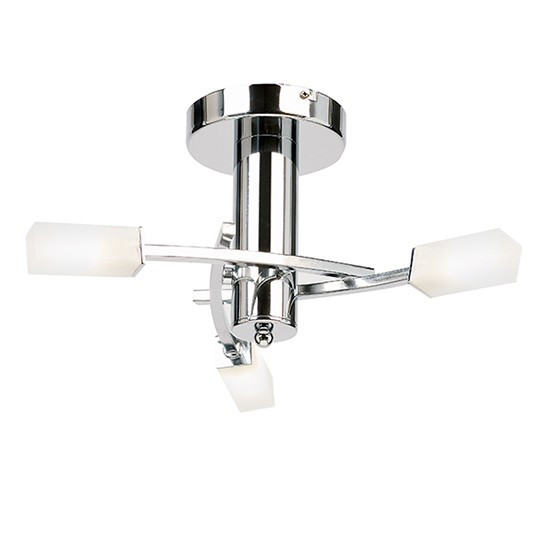 Endon Havana 146-3CH Polished Chrome 3 Light Semi-Flush Ceiling Light