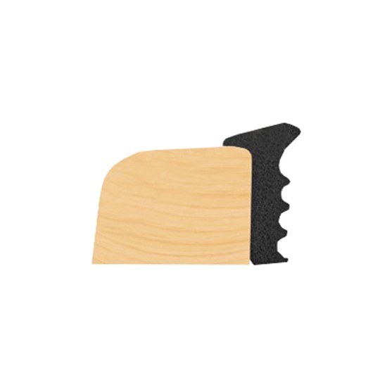 EPDM Black Dry Glazing 'LS' Profile - 13.5 x 3.4mm (Per Metre)