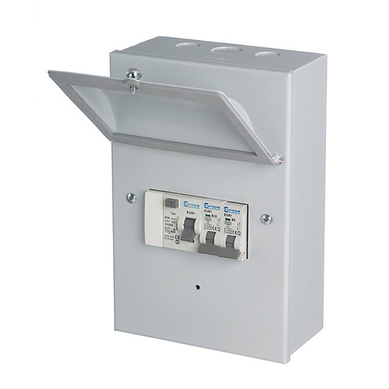 Europa GRG32M Garage Unit Metal Clad 63A RCCB + 6A and 32A MCBS