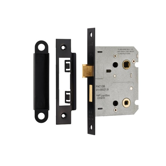 Eurospec 64mm Matt Black BAE5025MB Bathroom Lock