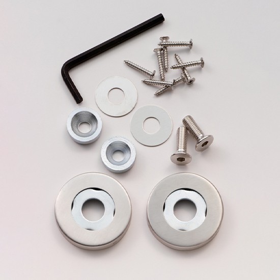 Eurospec CSR1005SSS Covered Rose Pack Pair - 54 x 8mm 