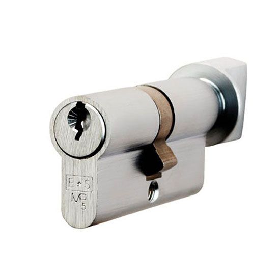 Eurospec Euro Cylinder With Turn 35/35 Keyed Alike CYA74370SC Satin Chrome