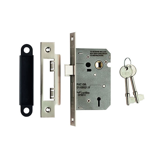 Eurospec Nickel Plated Contract Easi T 3 Lever Sashlock