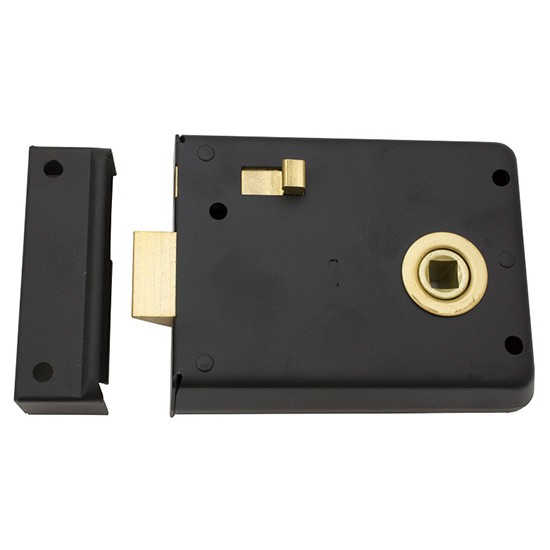 Eurospec RLE8043JAP Black Japanned Rim Latch - 102 x 76mm