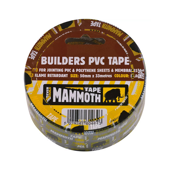Everbuild Builders Black PVC Tape - 33 Metres