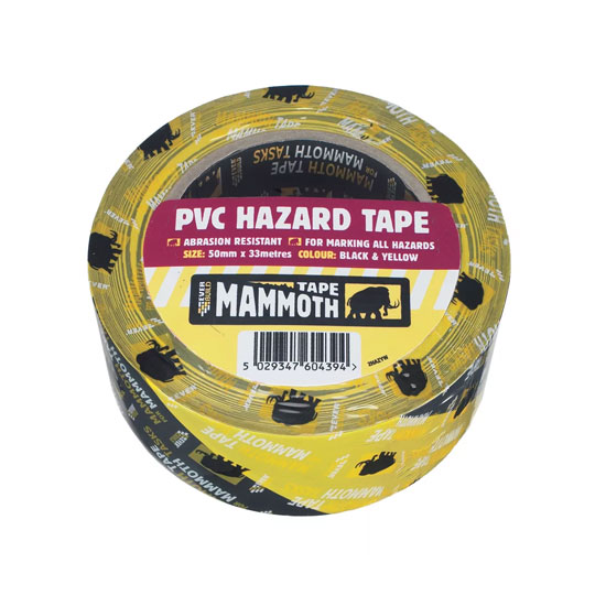 Everbuild Mammoth PVC Hazard Tape - 50mm