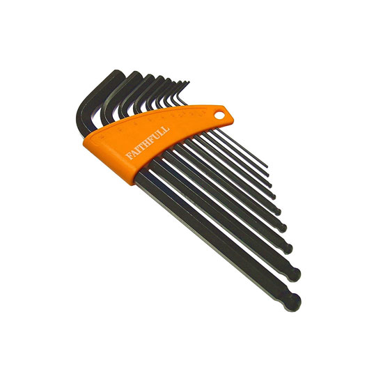 Faithfull FAIHKS9MLB 9 Piece Ball End Hex Key Set - Metric