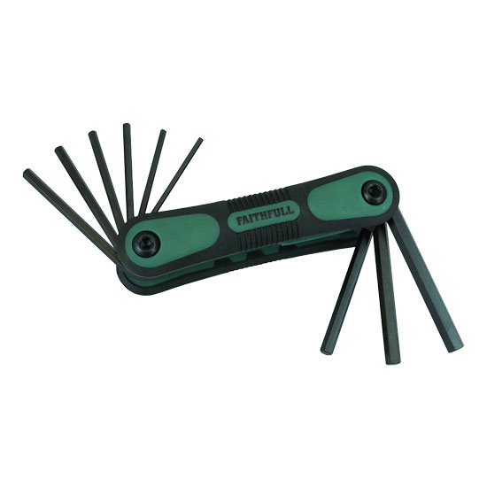 Faithfull FAIHKSF9AF 9 Piece Imperial Folding Hex Key Set