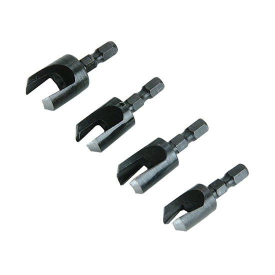 Faithfull FAIPLUGS4 4 Piece Plug Cutter Set